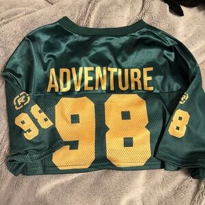 SHEIN Green and Yellow Adventure Jersey Top